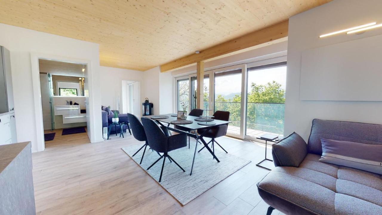 Modernes Ferienhaus Mit Panoramablick Rosegg Exterior foto
